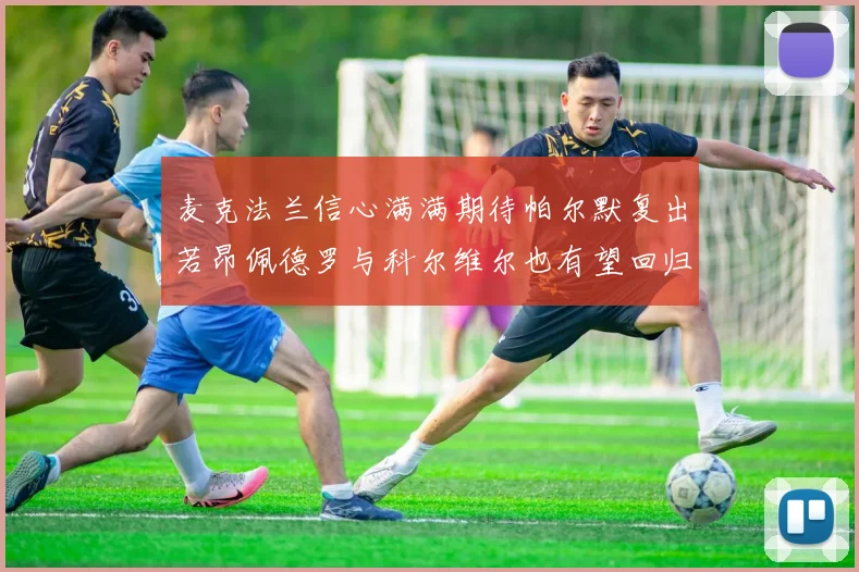 麦克法兰信心满满期待帕尔默复出若昂佩德罗与科尔维尔也有望回归